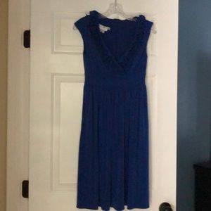 Royal blue blue with ruffle collar